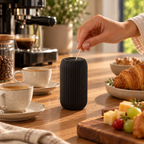 Dispensador de Palitos LINO em Preto Fosco em ambiente de cozinha
