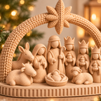 Detalhe do Presépio Decorativo de Natal ORIVA BELÉM