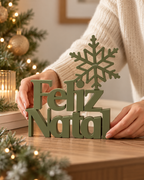 Decoração de Natal ORIVA FELIZ NATAL em ambiente humanizado