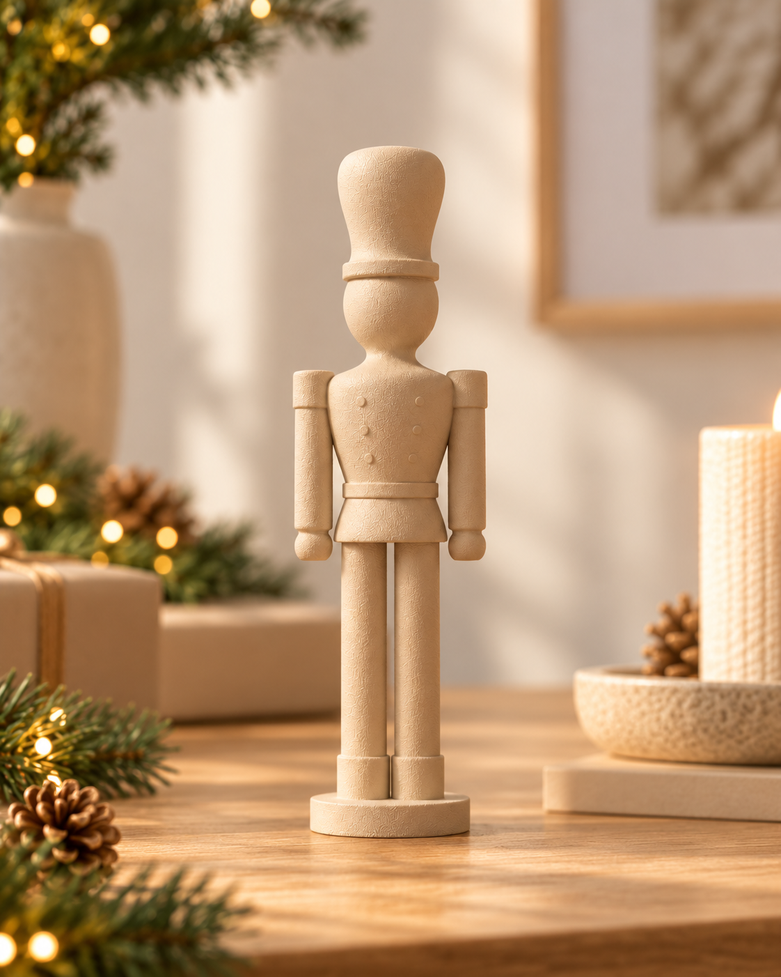 Soldado Decorativo de Natal ORIVA TINO na cor Verde Sálvia