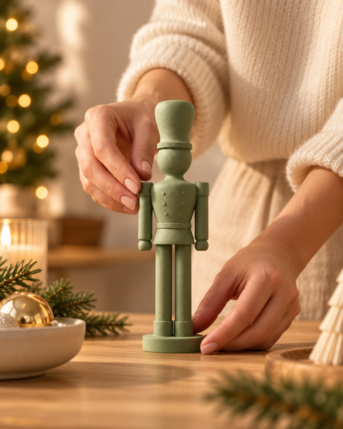 Soldado Decorativo de Natal ORIVA TINO em ambiente humanizado de Natal